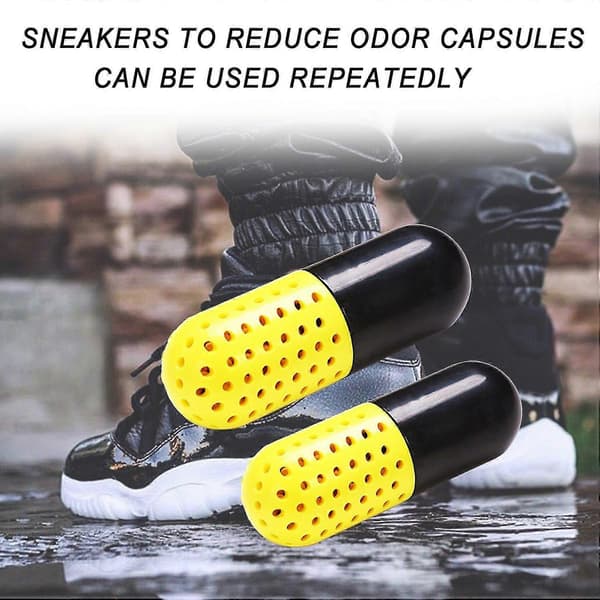 2 stk. deodorant i kapselform, genanvendelig ABS skodeodorant til sneakers