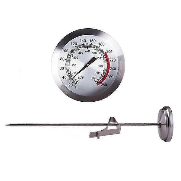 1 stk 23 cm mad- og stegetermometer grillkødtermometer husholdningstermometer til køkken hjem (sølv)
