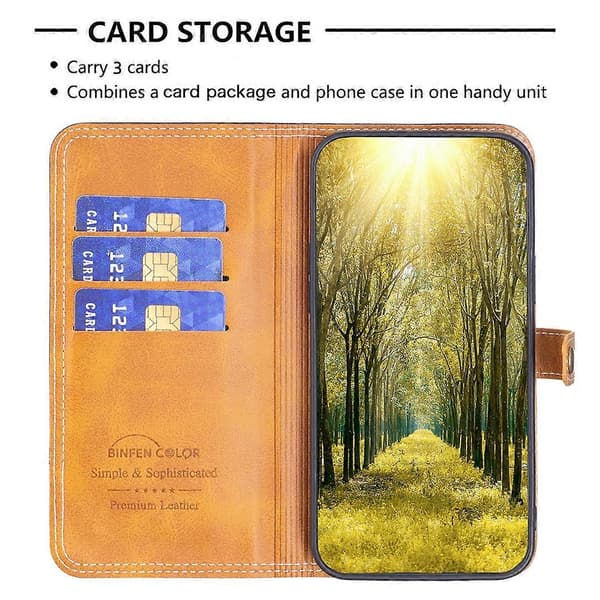 For iPhone 13 Fargematchende Dobbeltsydd Skinnveske mini For iPhone 13 mini