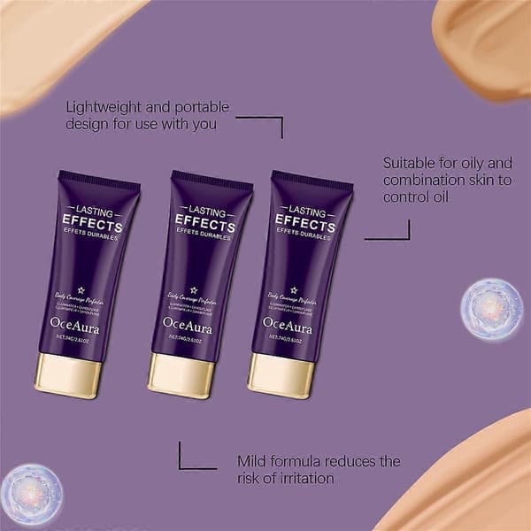 Beauty Body Coverage Perfector med borste, 2-i-1 kroppscamouflage och illuminator