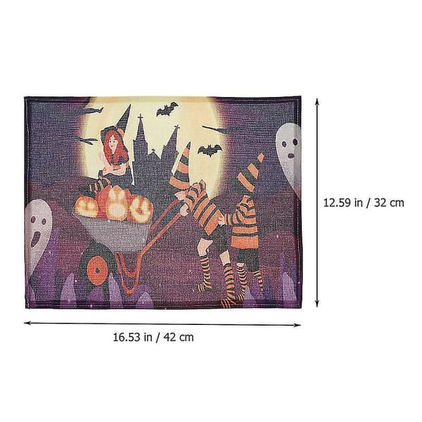 4 stk Halloween-dekkebrikker til Halloween-dekor