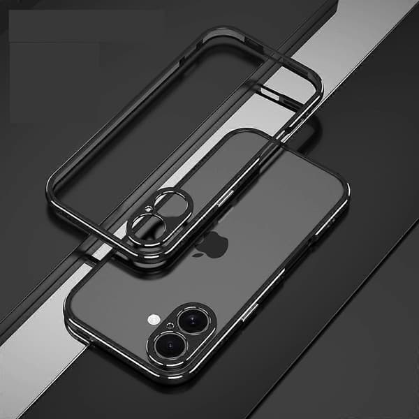 Til iPhone 17 Bumper Cover Telefonramme uden bagside med linsebeskyttelse