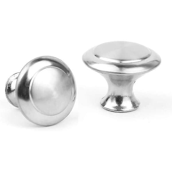 10x27mm runda lådknoppar i satinrostfritt stål med skruvar, 150 st/låda, Medium 906 Silver, 3000 st per styck