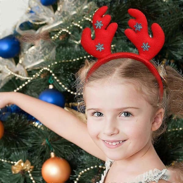 Sødt jule-hårbånd til dekoration, juleelement til julefest, 8428