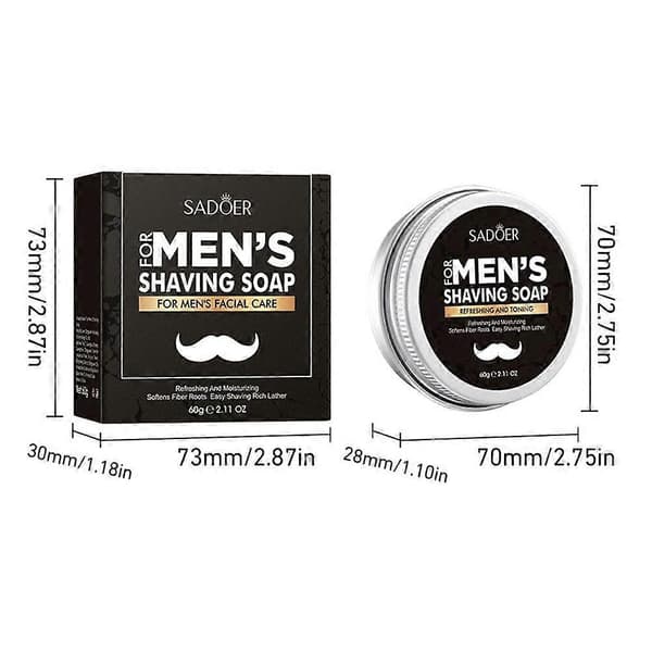 Herrebarbersæbe 60g - Skægblødgørende Pre-Shave Creme A