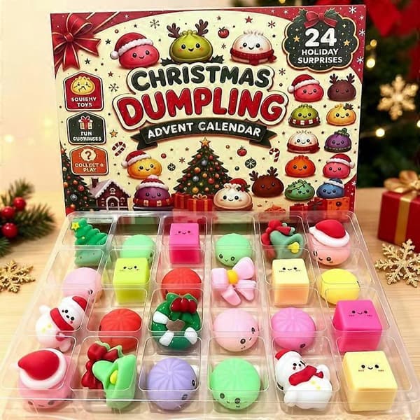 Dumpling Julekalender 2026 24-dages jule-nedtælling stresslindrende gave til børn og voksne