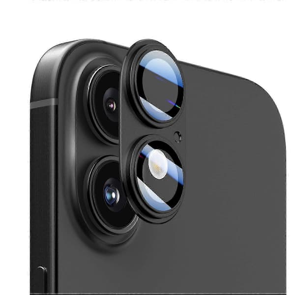 2026 [2-pack] för iPhone 16/iPhone 16 Plus kameralinsskydd, 9H+ härdat glas, anti-rep