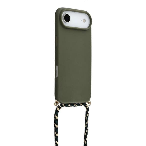Compatible For iPhone 17 Air Case Biodegradable Wheat Straw + TPU Eco-Friendly Phone Cover With Lanyard