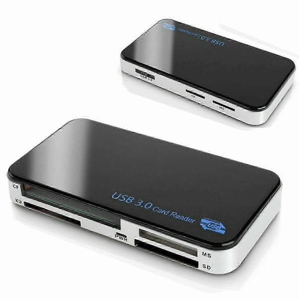 USB 3.0 minneskortläsare 5 Gbps-adapter passar för TF/CF/SD/Micro SD/XD/M2/MS-kort Fk