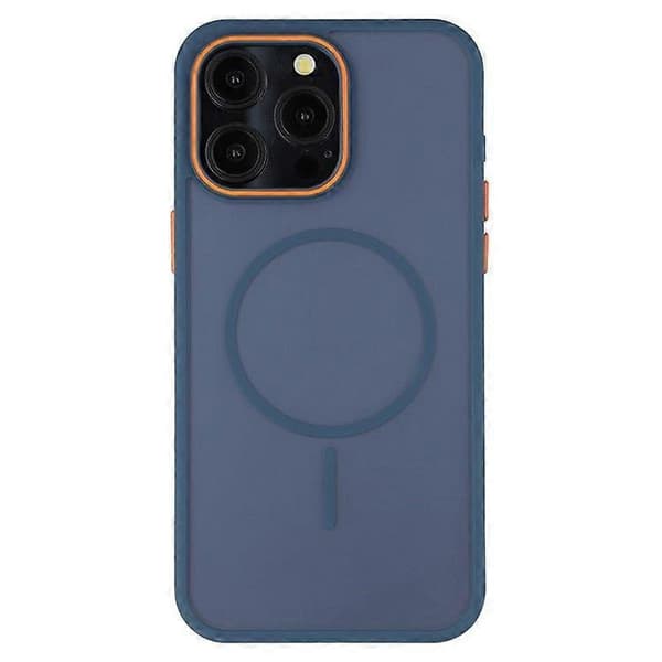 Magnetiskt skal för iPhone 14 Pro Max, hudvänlig TPU + PC baksida (Blå)