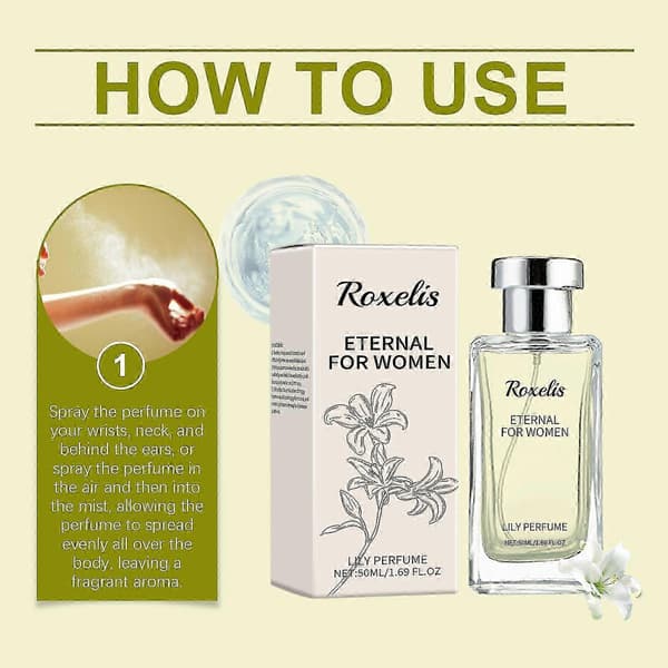 Lily Parfume til Kvinder, Frisk Langvarig Duft med Appelsin- og Rav-ekstrakter, Elegant 50 ml Duft