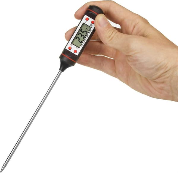 GB178 Digital Pen Termometer Grøn og Blå Madsonde Madtermometer fra -50C til ca. +300C LCD-display