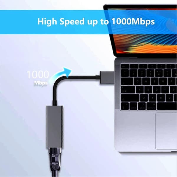 USB 3.0 Ethernet-adapter 1000 Mbps Gigabit bærbar højhastigheds-laptop-tilbehør USB-A til RJ45 netværkskonverter til Windows til Mac OS til Android