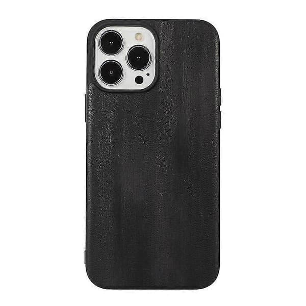 Iphone 13 Pro Max keltainen lehmänkuvioinen PU-puhelinkotelo (musta)