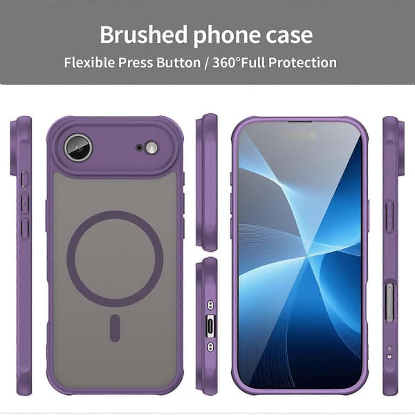 Til iPhone 17 Air-deksel kompatibel med MagSafe Anti-fall PC TPU-telefondeksel