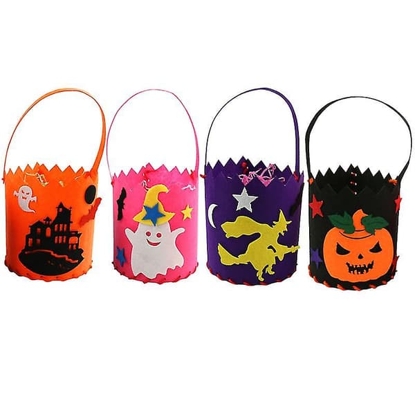 4 stk. Halloween-taske til Halloween-dekorationer