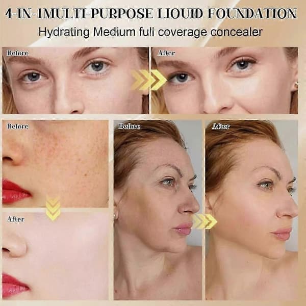 PrimeSkin CC+ Creme - Flydende Foundation, Foundation Makeup, 1,8 fl oz/30ml