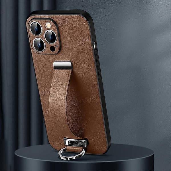 SULADA Tide Cool Series PC + Læder Tekstur Hudfølelse Telefoncover (Brun, Til iPhone 16 Pro Max)