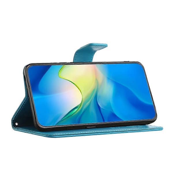 Kompatibel til iPhone 17 Air Case Pung Stativ Præget Sommerfugl Blomst PU Læder Telefoncover