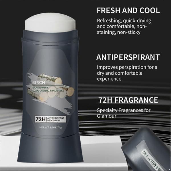 Långvarig Deodorantstick med 72 timmars luktskydd, Alkoholfri Björkdoft Unisex