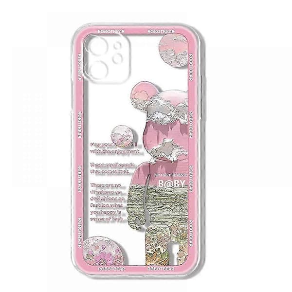 Voldelig Bjørn 3D Blødt TPU Telefoncover til iPhone 13 Pro Max (Pink)