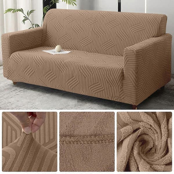 1 stk. elastisk jacquard sofatrekk, sklisikkert, kjæledyrvennlig, tykt sofatrekkbeskytter