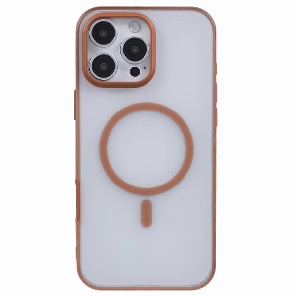 Førsteklasses magnetisk deksel i titangull til iPhone 16 Pro Max med matt anti-fallbeskyttelse