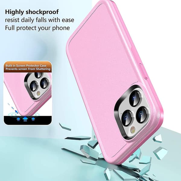 Ensfarvet telefoncover til iPhone 13 Pro Max til iPhone 13 Pro Max Pink