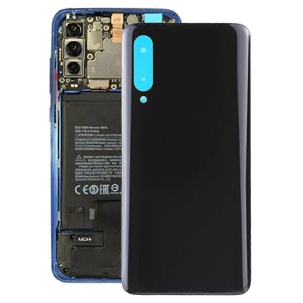 (Ny) KOMPATIBELt batteribagcover til Xiaomi Mi 9 (sort)