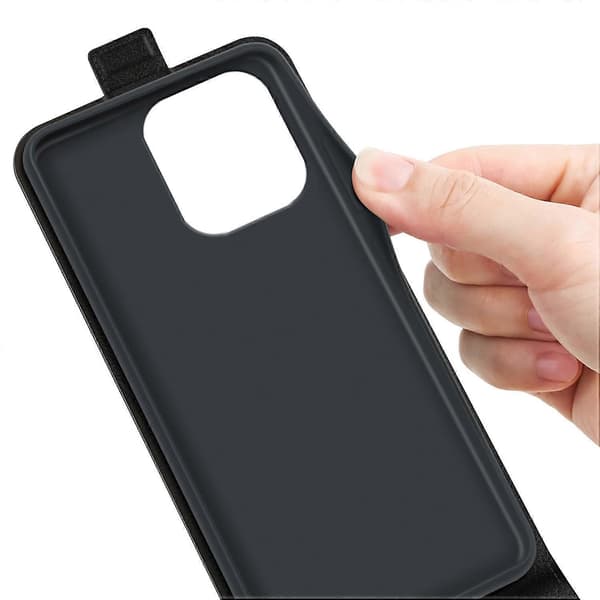 Til Apple iPhone 16 Pro Max Flip Mobiltelefon Taske Cover Kappe Beskyttelse Sort