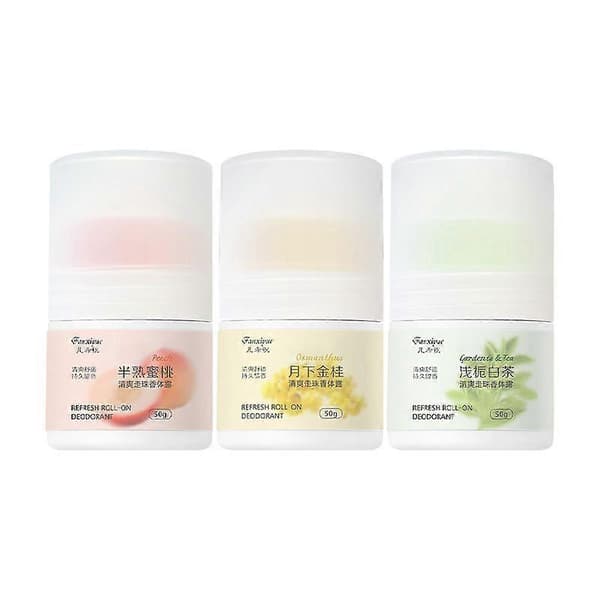 Fersken forfriskende tør og behagelig roll-on deodorant til underarm langvarig osmanthus