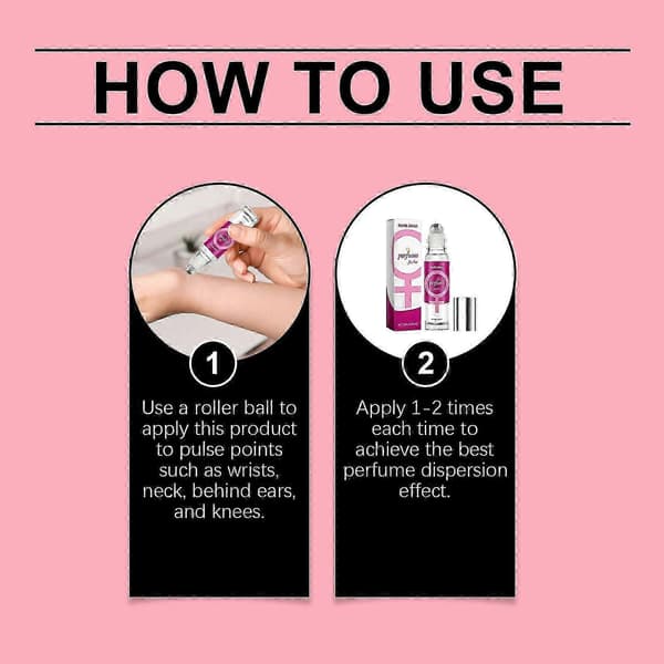 Dameparfyme med roll-on, langvarig duft av rose og patchouli for eleganse