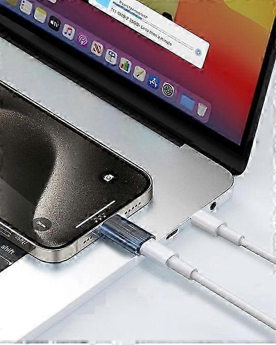 Parti med 2 adaptrar för iPhone 16 / iPhone 16 PLUS / iPhone 16 PRO / iPhone 16 PRO MAX - USB-C till Ligh