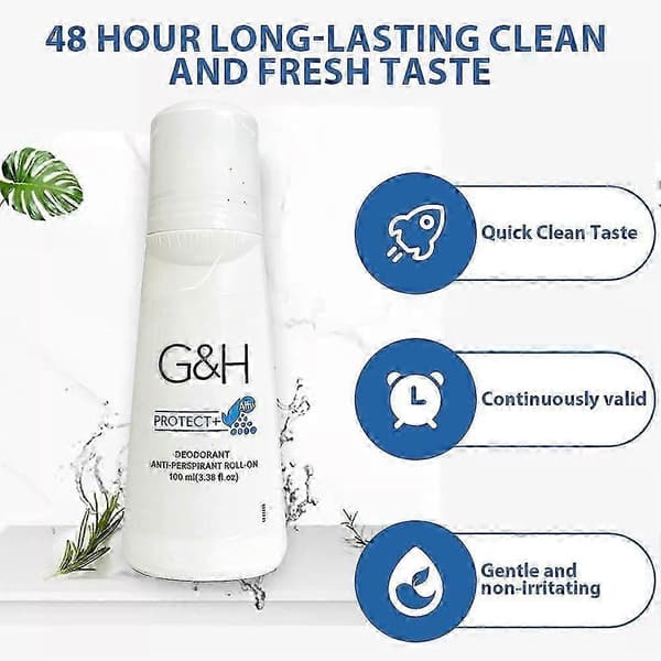 1-3 kpl Gh Protect+ Deodorantti Antiperspirantti Roll-on Koko 100 ml