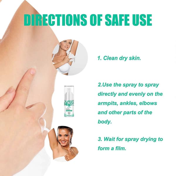 3PC Grönt Te Underarm Deodorant Spray Långvarig Lätt Doft