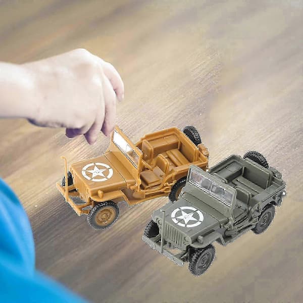 1:48 Skala Terrängjeep Modellleksak, 2 samlarbilar för hemvisning