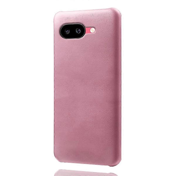Fodral för Google Pixel 9a Kalvtextur PU Läder Hårt PC Skyddande Telefonskal (Roséguld)
