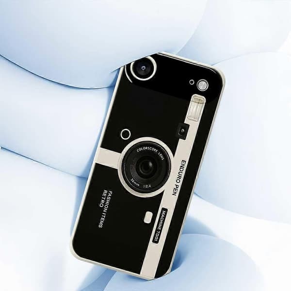 Til iPhone 17 Air-deksel Colorscope Lens Pattern Printing Straight Edge TPU-telefonbakdeksel - Beige