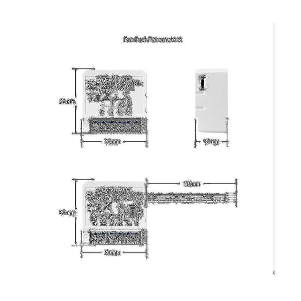 Wifi Smart Lysbrytermodul, Tuya App Fjernkontroll 2-veis Kontroll 3 Mini DIY Bryter Fungerer for, Google