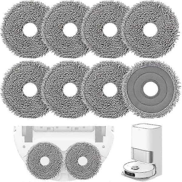 8 st moppdynor för Roborock Qrevo MaxV/Master/Plus/Slim/Pro dammsugardelar mikrofibermoppduk