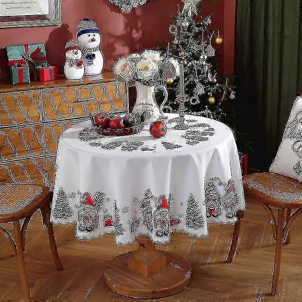 Rund juledug, vaskbar juledug