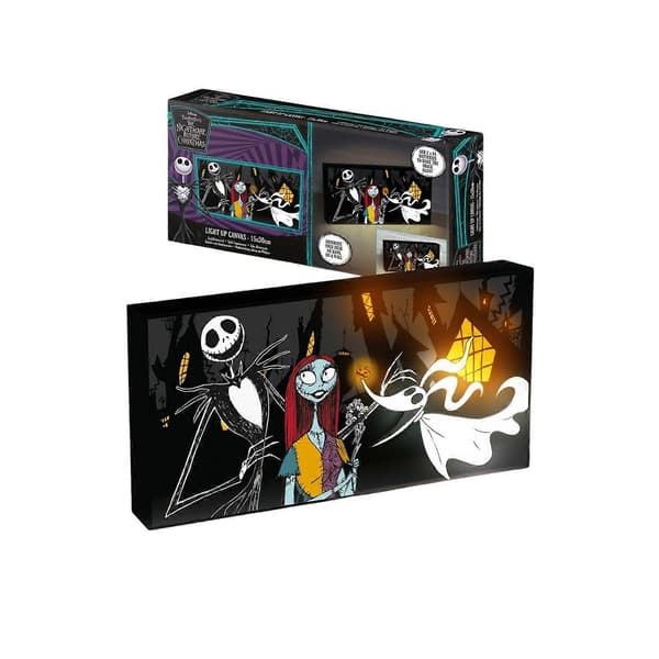 Nightmare Before Christmas Halloween Night Brevlåda Upplyst Canvas