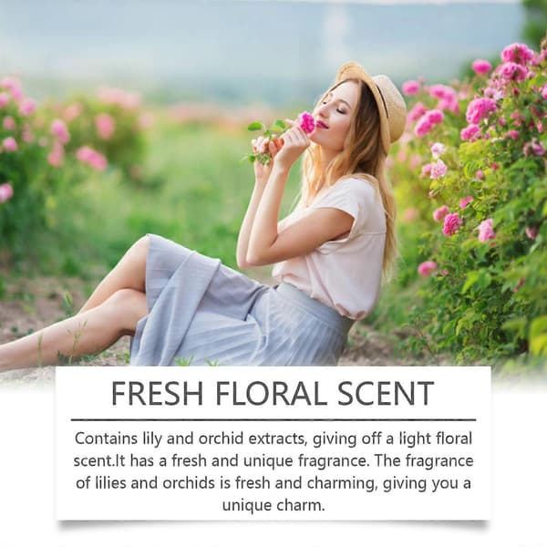 2 stk. Roxelis Roll-On Parfumeserie, Frisk Let Blomsterduft, Bærbar Langvarig Duft