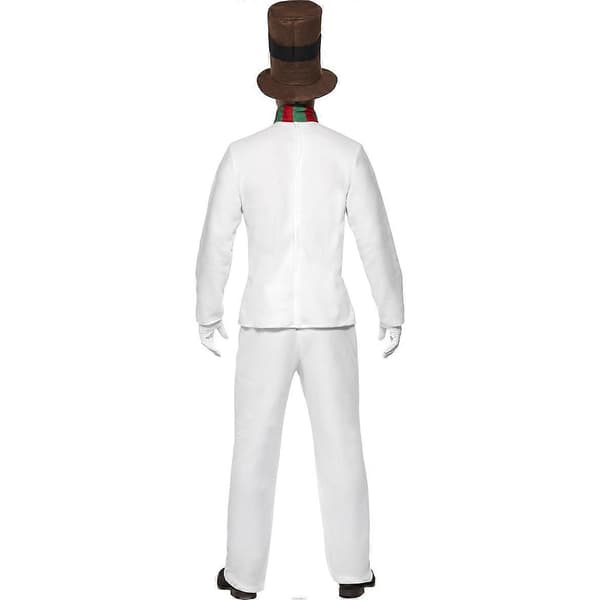 Hvidt juletøjsæt til mænd Julekostume Juleuniformssæt Par Snemand juletøj
