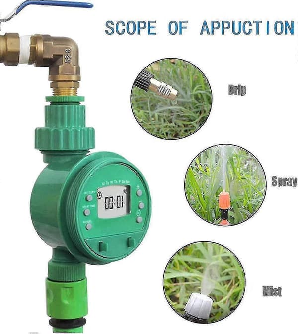 Digital Automatisk Vandings Timer Slangehane Smart Timer Sprinkler Sprinklersystem Controller
