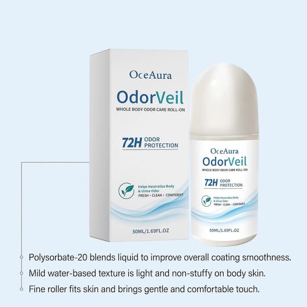 Smooth Glide Mint Deodorant Roll-On, Helkropslugtneutraliserende væske, Langvarig kølig duft reducerer svedlugt under armene 50ML