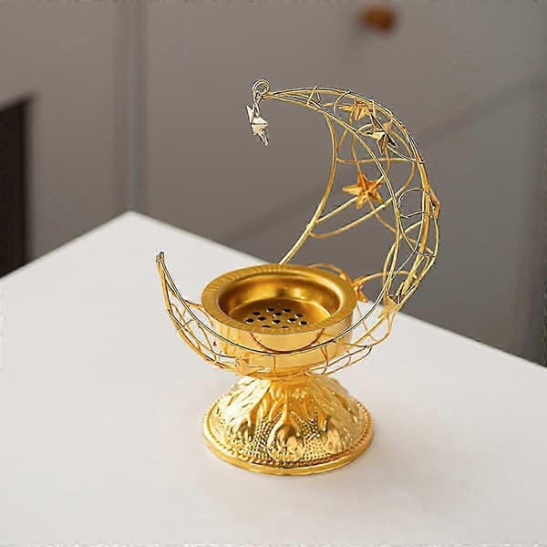 Måne røkelsesholder, røkelsespinnerholder, meditasjonsfigur, røkelsesbrenner