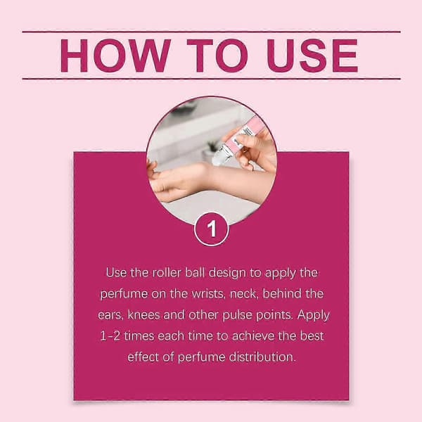Bærbar Roll-On Rose Parfume, Langvarig Naturlig Duft, 10ml