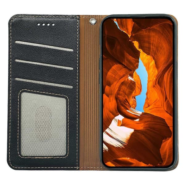 Til iPhone 17 Air Etui Pung RFID Blokerende Læder Telefoncover Stærk Magnetisk Lukning