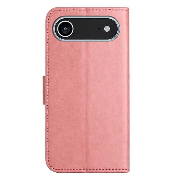 Kompatibel til iPhone 17 Air Case Pung Stativ Præget Sommerfugl Blomst PU Læder Telefoncover